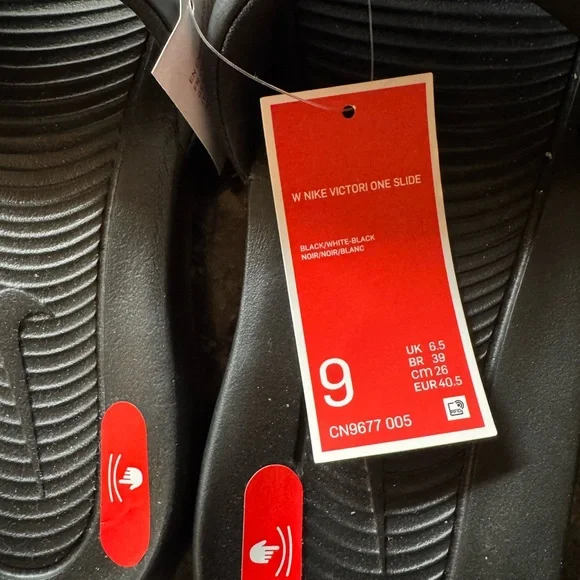 Nike Black and White Slide Sandals - Picture 3 of 3